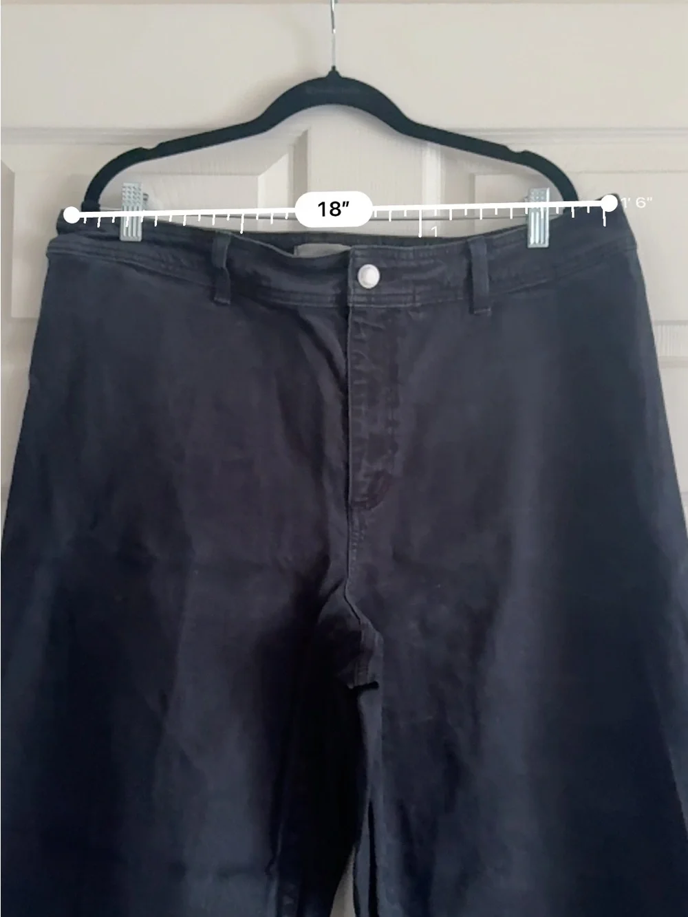 High-Rise Wide Ankle Jeans in Faded Black | Universal Thread, Size 17